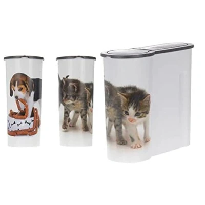 Image of Northam Animal Food Container Bin 3.5 kg Dog &amp; Cat Motif