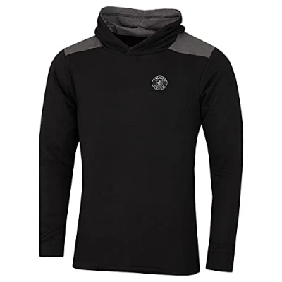 Image of Island GREEN Mens Performance Hoody Black/Charcoal Marl L