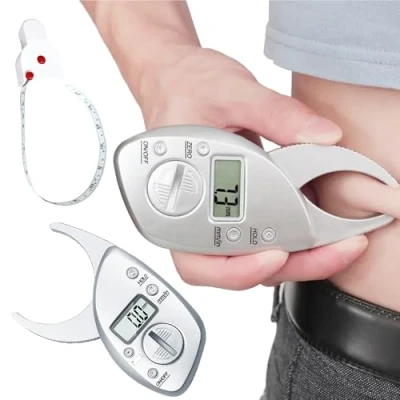 Image of MuscleForge® Digital Body Fat Pliers with CR2032 Battery and Measure, Meter Tape Measure for Circumference Women Men