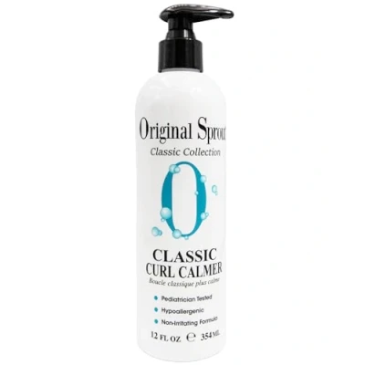Image of Kids Curly Hair Products Original Sprout Curl Calmer for Babies &amp; Children Curling Cream Made with Rosemary Calendula Frizzy Wavy 354ml