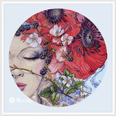 Image of Merejka Cross Stitch Set, Multicoloured, 28x28 cm