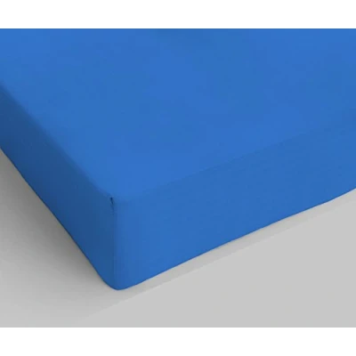 Image of Italian Bed Linen Ki Osa by Matteo Bosio Fitted Bottom with Corners Sheet, King Size 170 x 200 cm blue