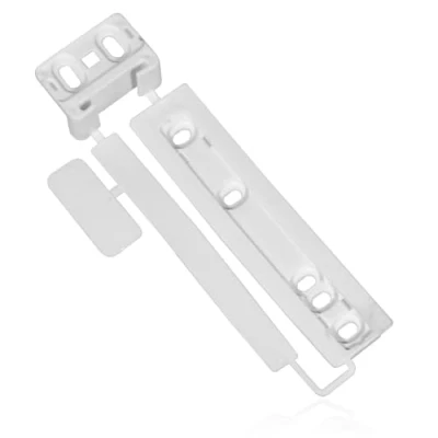 Image of SPARES2GO Door Plastic Mounting Bracket Fixing Slide Kit for Zanussi Integrated Fridge &amp; Freezer