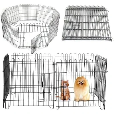 Image of Walgreen® 8 Panel Pet Play Pen Dog Puppy Animal Cage Run Garden Playpen Fence UK Seller