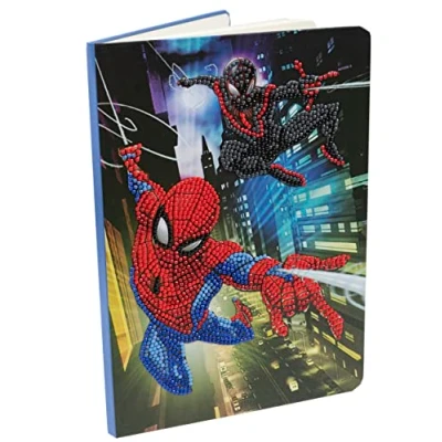 Image of Spiderman Crystal Art Notebook 18x26cm
