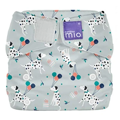 Image of Bambino Mio, Miosolo Classic All in One Reusable Nappy, Eco Chemical Free Nappy (Puppy Party, Size)