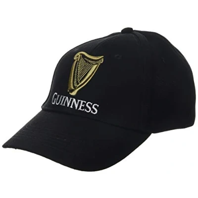 Image of Guinness Men&#039;s BLK SIG EMB B/Ball Cap Baseball, Black (Black Black), One Size