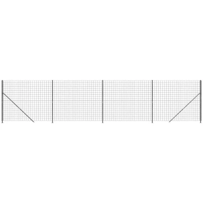Image of vidaXL Wire Mesh Fence with Flange Anthracite 2x10 m