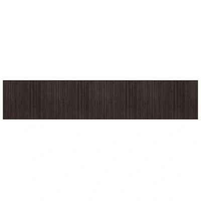 Image of vidaXL Rug Rectangular Dark Brown 80x400 cm Bamboo