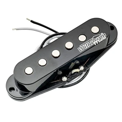 Image of Wilkinson Vintage 60&#039;s Staggered Ceramic Single Coil Neck Pickup for Strat Style Electric Guitar, Black
