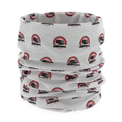 Image of BRISA VW Collection Volkswagen Unisex Tube Scarf Bandana Neck Gaiter Multifunctional Mouth Nose Protection T1 Bus (Vintage Logo/Gray)