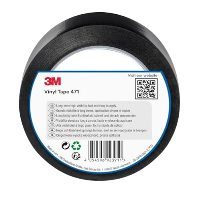 Image of 3M Vinyl Tape 471, 50 mm x 33 m, Black