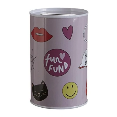 Image of Premier Housewares Fun Times Money, Tin, Multi Colour, 8 x 13 cm
