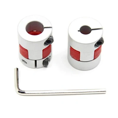 Image of Befenybay 2PCS 6.35mm to 10mm Aluminium Plum Flexible Shaft Coupling D20 L25 6.35X10mm Connector Coupler for 3D Printer CNC Machine and Servo Stepped Motor