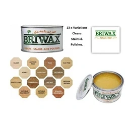 Image of Briwax Original Wax Furniture Polish Cleaner Restorer 400ml {Teak}