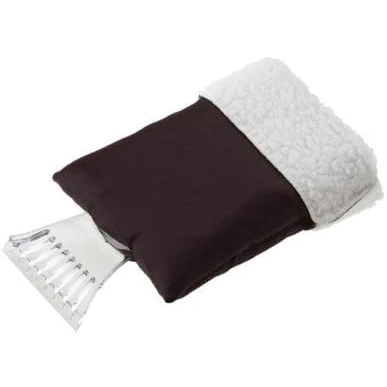 Image of Ice scraper for Car Windscreen with Warmer Hand Mitt. Gloves 2pcs (Black)