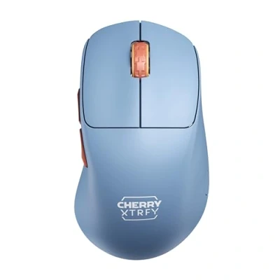 Image of CHERRY XTRFY M64 Wireless, Ultralight Cordless Gaming Mouse, 2.4 GHz RF, Optimised for esports, Ergonomic Shape with Extra Low Front, Blue