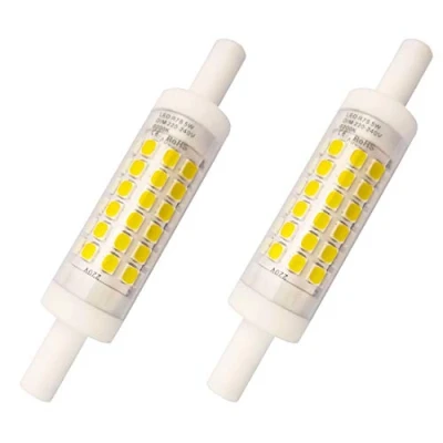 Image of YAKAiYAL 5W R7s LED Light Bulb 78MM Dimmable Cool White 6000K AC220 240V Double Ended Base J78 Linear Tube Ceramic Bulbs 360 Degree (Dimmable, 2 Pack)