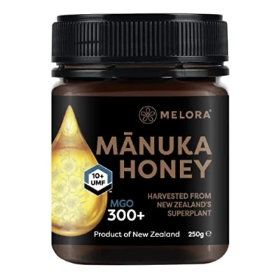 Image of Melora Genuine Manuka Honey 10+UMF 300 MGO, 250g High Strength 100% Pure &amp; Traceable from New Zealand