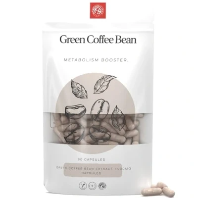 Image of Fitness Health Green Coffee Bean Capsules 6000MG Handpicked and Unroasted Extract Greens Supplement High Strength Capsule (60)