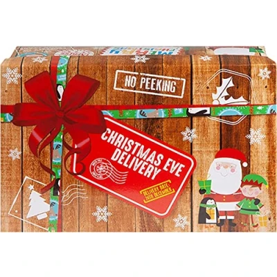 Image of VFM Christmas Eve Box Mini, Elf Delivery Box, Favour Boxes, Table Favours For Xmas, Boxes Empty, Small Gifts, Kids, Adults