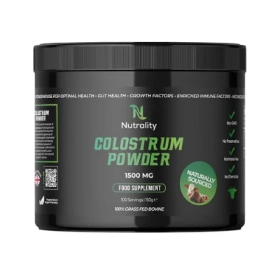 Image of Nutrality Bovine Colostrum Powder 1500mg 150g Immune Support, Gut Health, 100% Grass Fed Bovine, Growth &amp; Metabolic Factors, Optimal Wellness No Preservatives Hormone Free