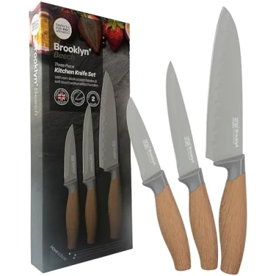 Image of Taylor&#039;s Eye Witness Brooklyn Beech 3 Piece Kitchen Knife Set