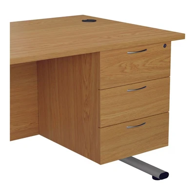 Image of Jemini 655 Fixed Pedestal 3 Drawer Nova Oak KF74421