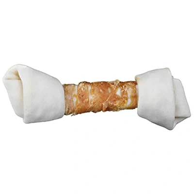 Image of Trixie Denta Fun Knotted Chewing Bone with Chicken for Dog, 220 g