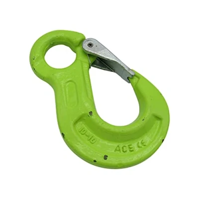 Image of Lifting Chain Sling Hook Safety Catch Grade 100 6MM 16MM (Fixed Eye Latch G100) (8MM)