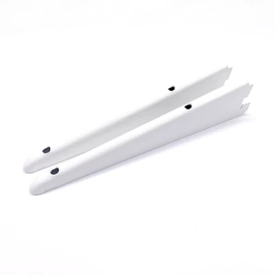 Image of Twin Slot Shelving Brackets White Heavy Duty Steel Bracket Pack of 2 220mm / 22cm