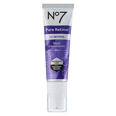Image of No7 Pure Retinol (1% Retinol) Night Concentrate 30ml (pack of 1) Fragrance Free