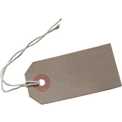 Image of 200 x Manilla Buff Strung Tags Tickets 70mm 35mm Luggage Labels