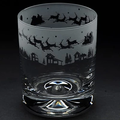 Image of Milford Collection Animo Glass Whisky Tumbler 30cl Santa