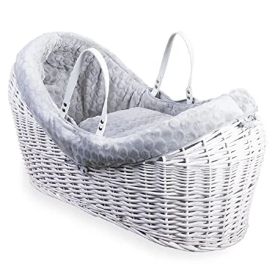 Image of Clair de Lune Moses Basket, Grey, One Size