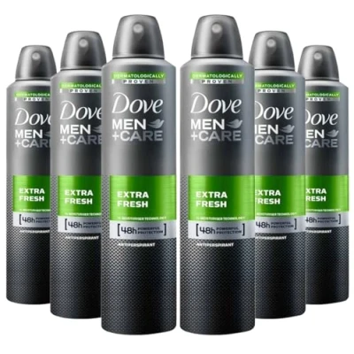 Image of Dove Men + Care Extra Fresh Antiperspirant Deodorant Aerosol 250 ml Case of 6