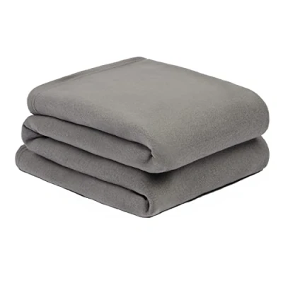 Image of Dreamscene Warm Polar Fleece Throw Over Super Soft Luxury Sofa Bed Garden Blanket, Charcoal Grey 120 x 150 cm