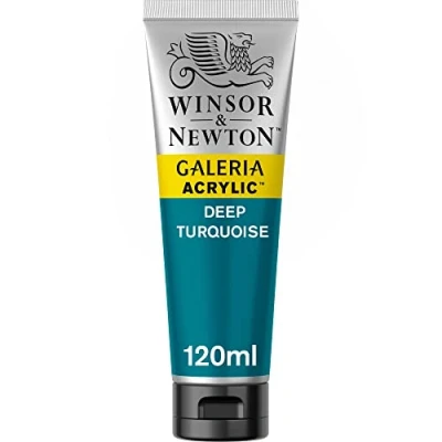 Image of Winsor &amp; Newton 120ml Galeria Acrylic Paint Deep Turquoise