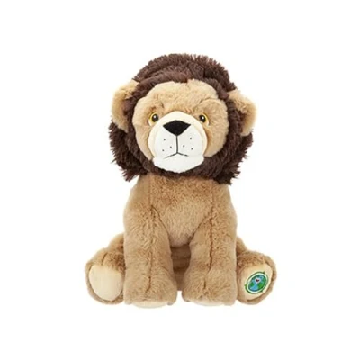 Image of Soft &amp; Cuddly Brown Your Planet Eco Plush Lion 27.94cm (1 Pc.) Huggable Design Perfect for Kids Wildlife Lovers