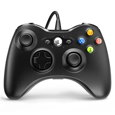 Image of YAEYE Wired Controller for Xbox 360, Game 360 with Dual Vibration Turbo Compatible 360/360 Slim and PC Windows 7,8,10,11