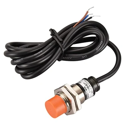 Image of Heschen Inductive Proximity Sensor Switch PR18 8DP Cylindrical Type, 8mm Sensing, M18 Round, Non Shielded, 12 24VDC 3 Wire, PNP NO(Normally Open) CE