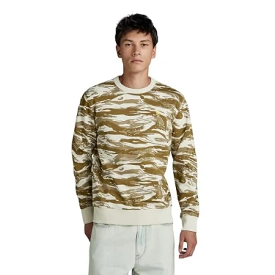 Image of G STAR RAW Men&#039;s tiger camo Sweater, Multicolor (whitebait D24415 C782 G402), L