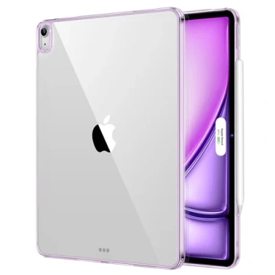 Image of ESR for iPad Air 13 inch Case (2024), Thin and Lightweight, Shock Drop Protection, Yellowing Resistant, Hard Back, Supports Apple Pencil Pro (USB C), Classic Series, Clear Purple