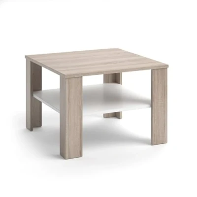 Image of Vicco Coffee table Homer, Sonoma/White, 60 x 42 cm