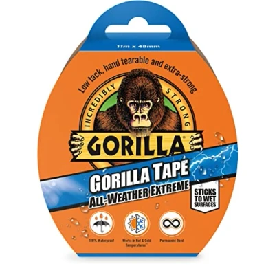 Image of Gorilla 3044020 Tape All Weather Extreme Black 48mm x 11m