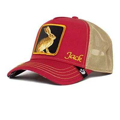 Image of Goorin Bros. Jacked Casino Red Adjustable Trucker Cap One Size