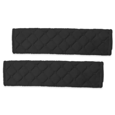 Image of Luckious Car Seat Belt Pad Cover Safety Seatbelt 2 Pack Travel Cushion Covers Interior Protective in Black or Pink