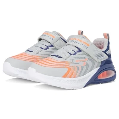 Image of Skechers Boys Microspec Max Advance Sneaker, Grey, 6 UK Child