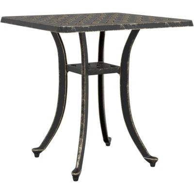 Image of vidaXL Garden Table Bronze 53x53x53 cm Cast Aluminium