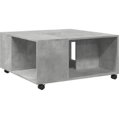Image of vidaXL Coffee Table Concrete Grey 80x80x40 cm Engineered Wood
